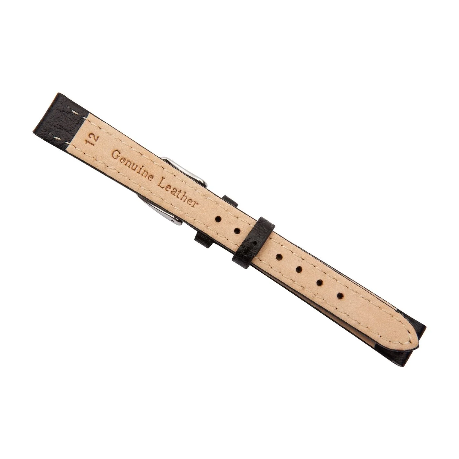 Black Soft Italian Buffalo Leather Watch Band - Image 3