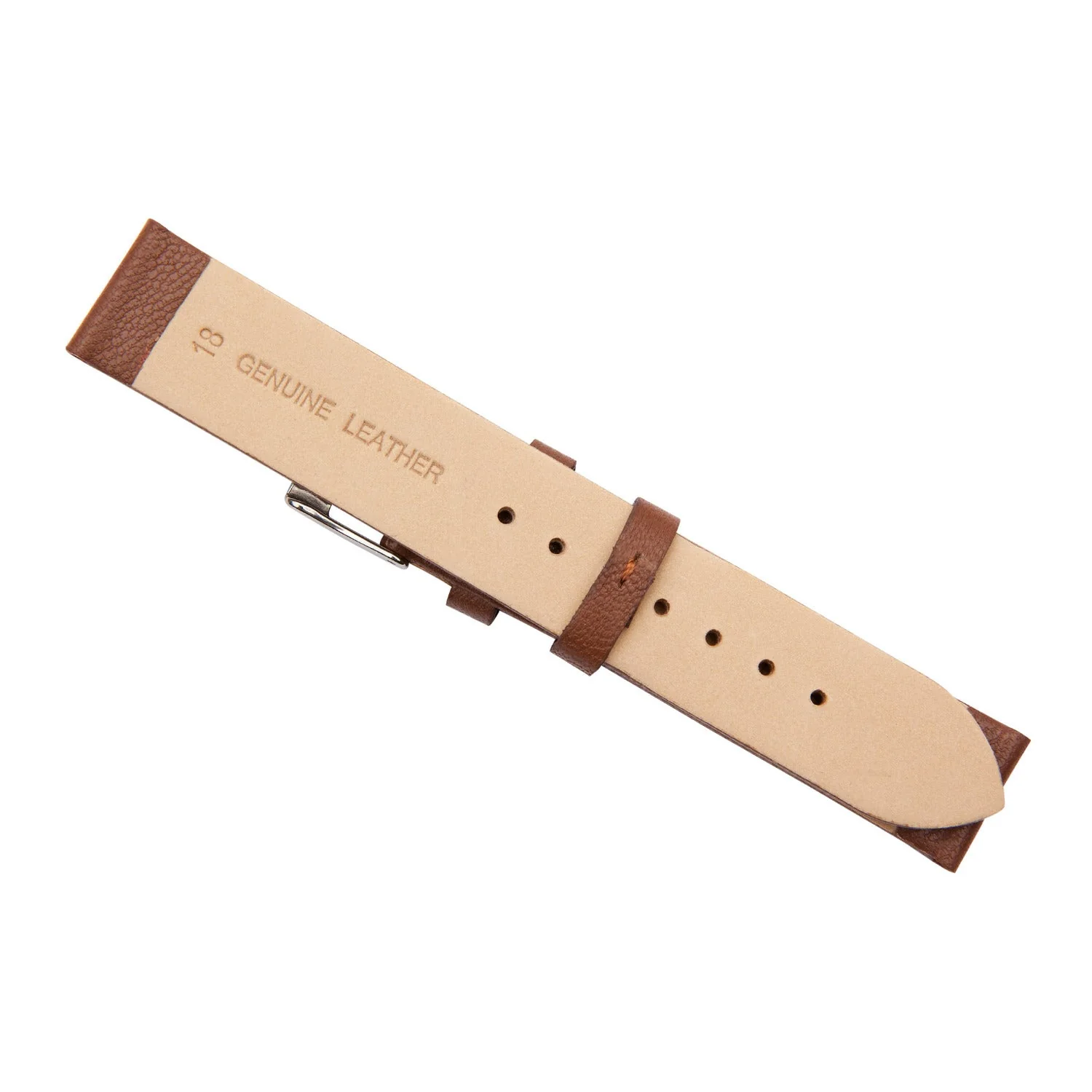 Brown Lambskin Leather Watch Band - Image 3