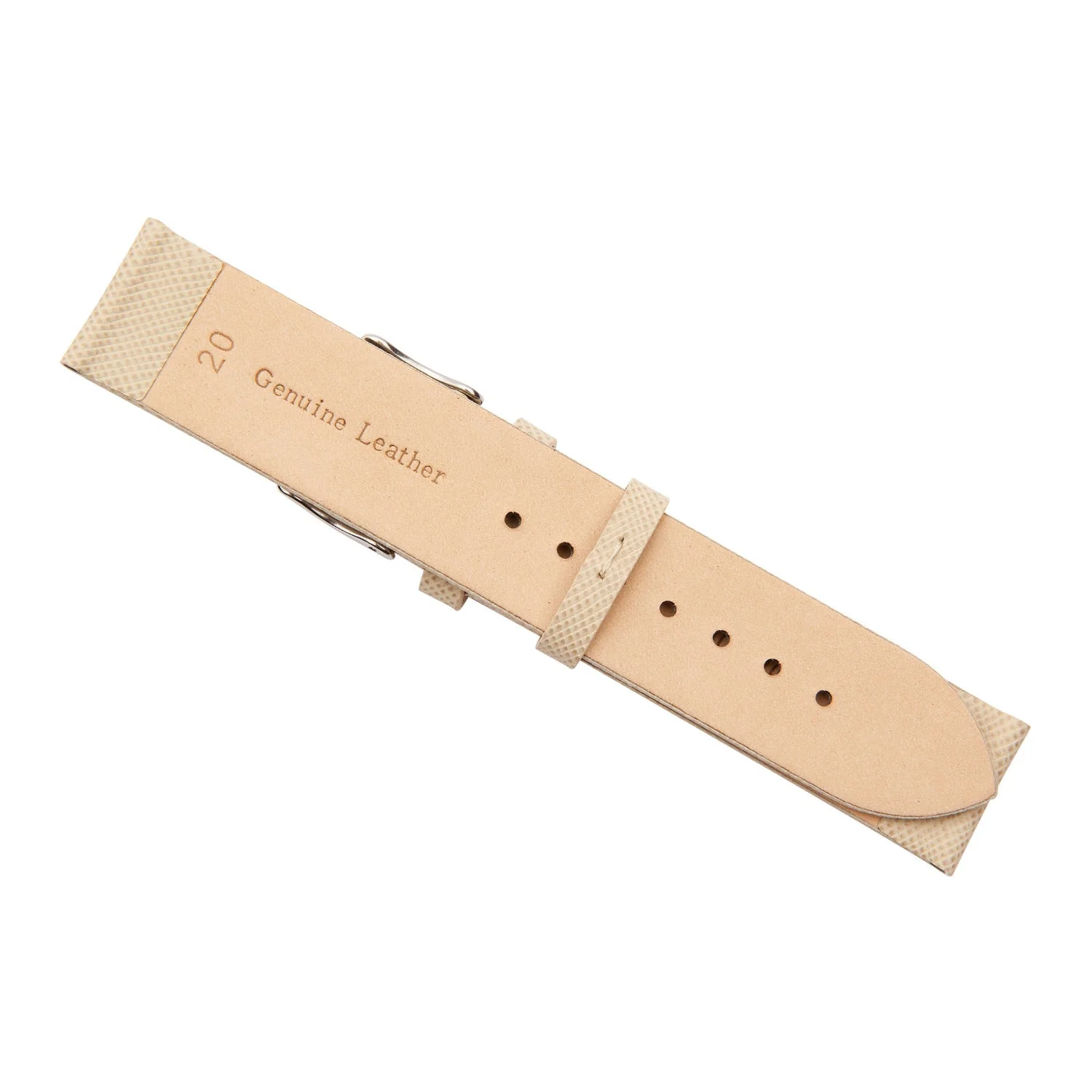 Cream Calf Leather Watch Band - Image 4