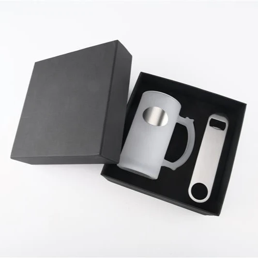 Frosted Beer Mug & Bottle Opener Gift Set - Image 2