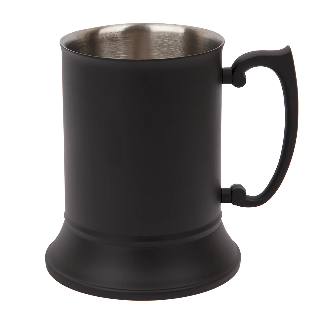 Matte Black Tankard - Stainless Steel - Add Personalisation