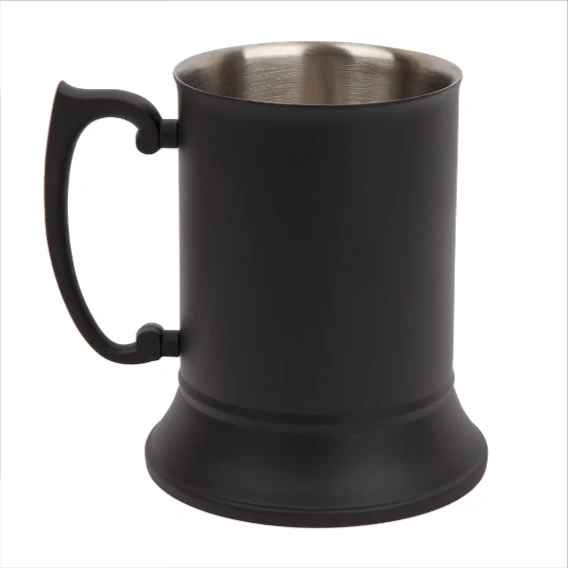 Matte Black Tankard - Stainless Steel - Add Personalisation - Image 3