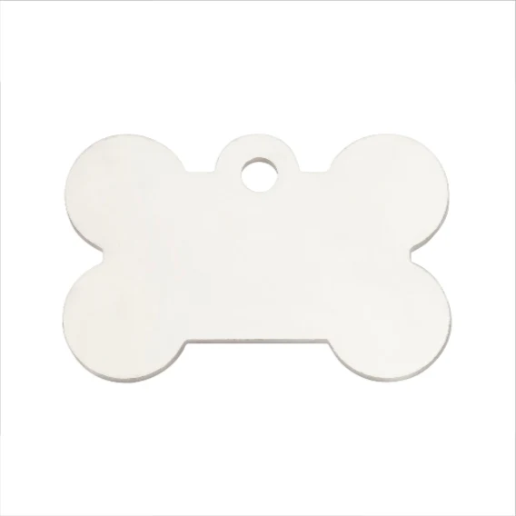 Nickel Bone Dog Tag - Personalized Pet ID Tag - Image 3