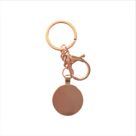 Rose Gold Circle Keyring - Image 2