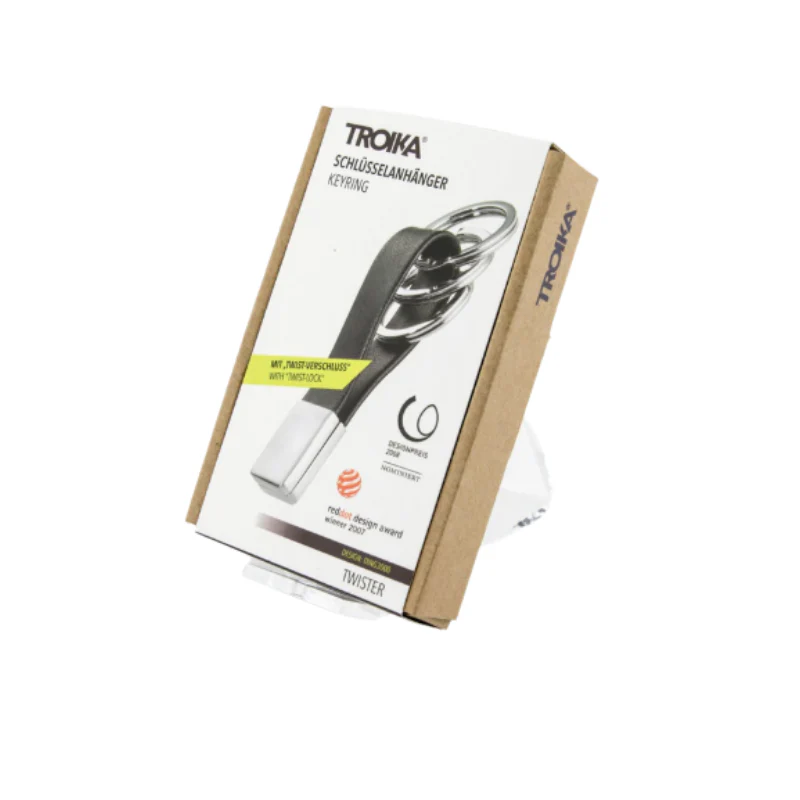 Troika Twister Quick Release Leather Loop 3 Keyrings Accessory - Image 6